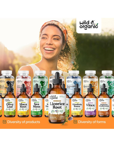 Tintura de Raíz de Regaliz Silvestre y Orgánico 118.29 ml - Suplemento Digestivo Vegano