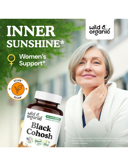 Cápsulas de Cohosh Negro Silvestre y Orgánico 90 Caps - Apoyo Salud Mujer Cápsulas de Cohosh Negro Silvestre y Orgánico 90 Caps - Apoyo Salud Mujer