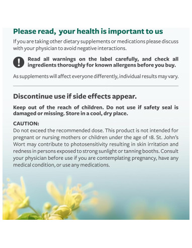 Hierba de San Juan Healths Harmony 60 Cápsulas 500mg Sin OGM