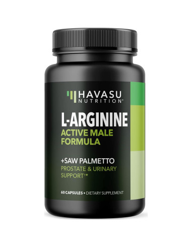 L-Arginina 500mg + Palma Enana 500mg - Suplemento Vegano 60 Cápsulas
