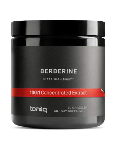 Suplemento de Berberina Toniiq 500mg - 90 Cápsulas Vegetales