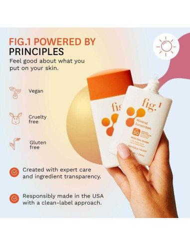 Protector Solar Facial Fig.1 SPF 50 - Óxido de Zinc Hidratante 48g