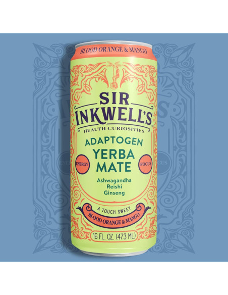 Yerba Mate Orgánica Sir Inkwell 16oz 12pk - Energía y Adaptógenos Yerba Mate Orgánica Sir Inkwell 16oz 12pk - Energía y Adaptógenos