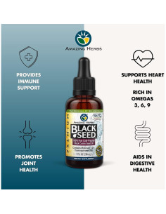 Aceite de Semilla Negra Amazing Herbs 29.57 ml - Prensado en Frío 2