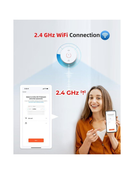 Detector de Humo y Monóxido de Carbono SITERWELL GS886W WiFi 2.4GHz Detector de Humo y Monóxido de Carbono SITERWELL GS886W WiFi 2.4GHz
