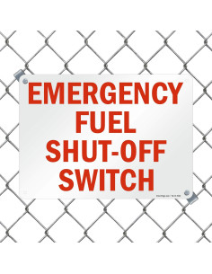 Cartel de Emergencia de Combustible SmartSign 25.4x35.6cm Aluminio 2