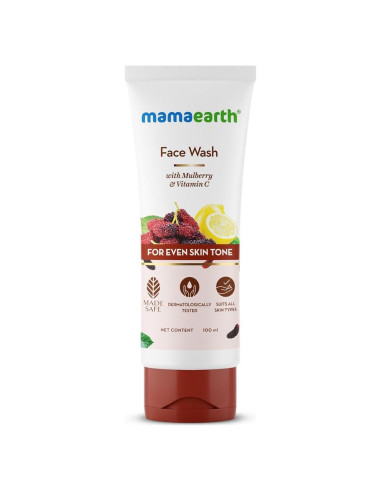 Limpiador Facial Mamaearth con Moras y Vitamina C - 100 ml