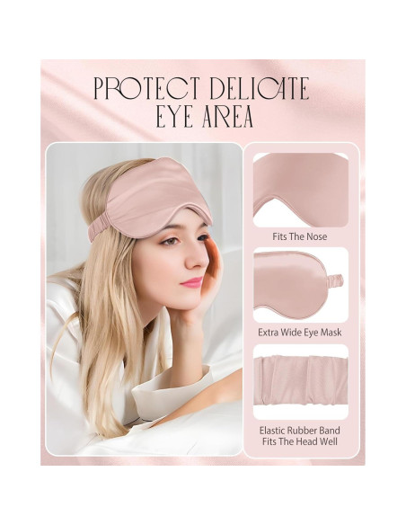 Funda de Almohada de Seda Miss Adola Estándar 66x51cm Rosa Funda de Almohada de Seda Miss Adola Estándar 66x51cm Rosa