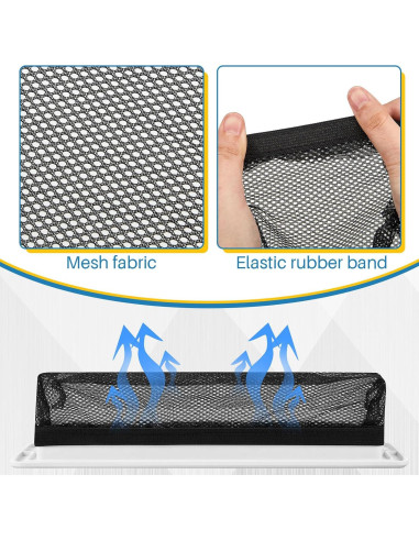 Zonon 6 Pcs Cubierta de Registro de Piso 10x25 cm Malla Ventilación