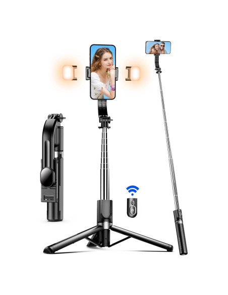 Palo Selfie Trípode SelfieShow 45 cm con 2 Luces LED Palo Selfie Trípode SelfieShow 45 cm con 2 Luces LED