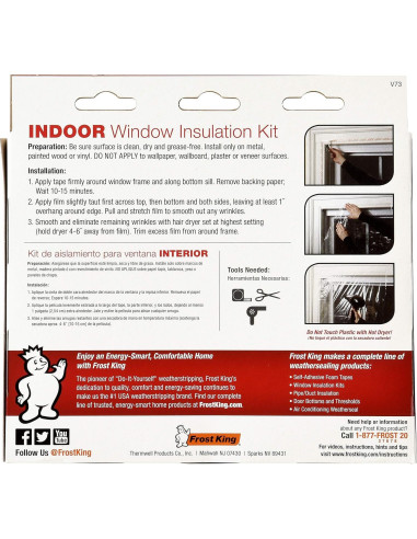 Kit de Película de Encojimiento para Ventanas Frost King V73H 106.68x157.48cm