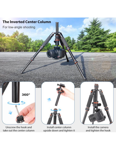 Trípode de Cámara Koolehaoda TMP-223 Ajustable 21-63.5cm