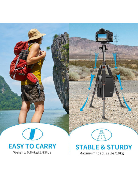 Trípode de Cámara Koolehaoda TMP-223 Ajustable 21-63.5cm Trípode de Cámara Koolehaoda TMP-223 Ajustable 21-63.5cm