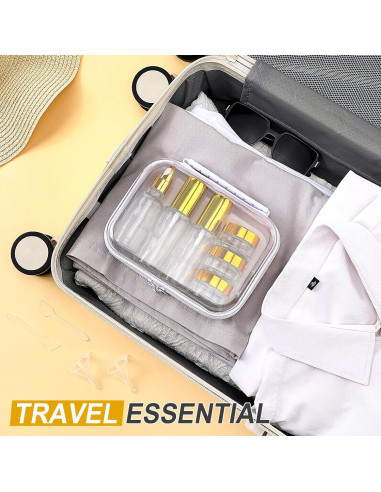 Set de Botellas de Viaje de Vidrio Qiyaz 11 Pcs con Estuche