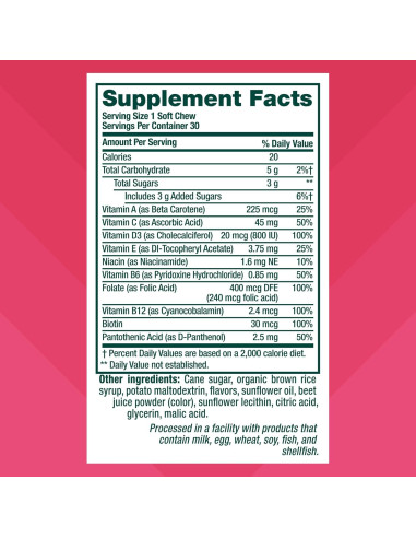 Vitafusion Caramelos Masticables Multivitaminas Adultos 30 Unidades