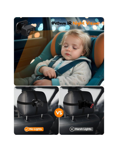 Cámara para Bebés Kidsneed KN70V2 - Doble Cámara 1080p, Pantalla 7" Cámara para Bebés Kidsneed KN70V2 - Doble Cámara 1080p, Pantalla 7"