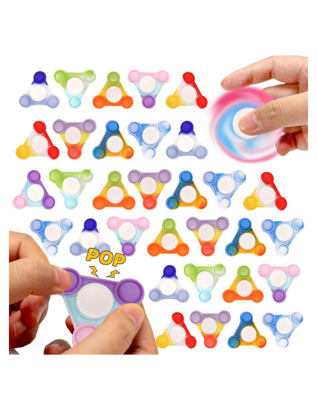 48 Fidget Spinners Coloridos YAKHAN - Juguetes Sensoriales Antiestrés 48 Fidget Spinners Coloridos YAKHAN - Juguetes Sensoriales Antiestrés