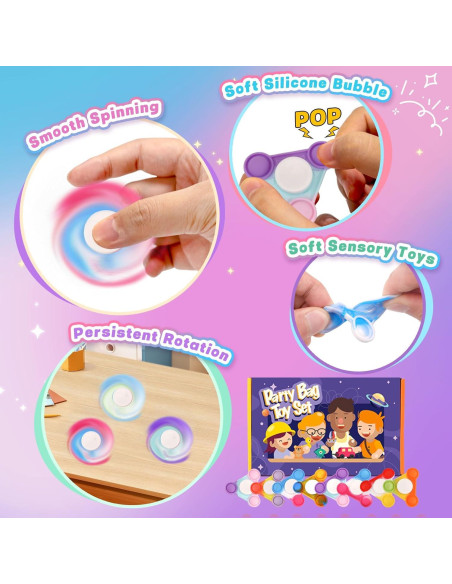 48 Fidget Spinners Coloridos YAKHAN - Juguetes Sensoriales Antiestrés 48 Fidget Spinners Coloridos YAKHAN - Juguetes Sensoriales Antiestrés