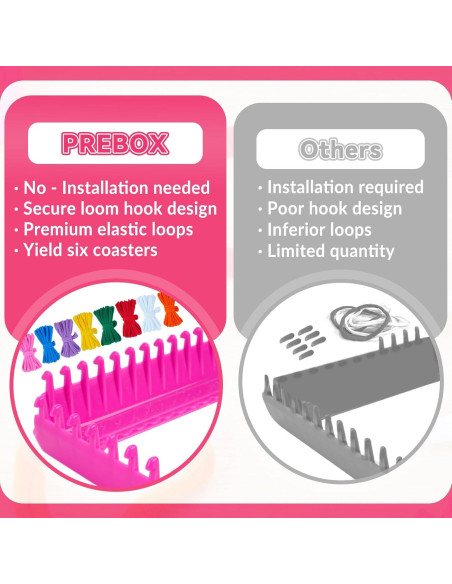 Kit de Telar PREBOX 7" para Niños y Adultos - Artesanías DIY Kit de Telar PREBOX 7" para Niños y Adultos - Artesanías DIY