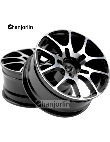 Ruedas de Drift RC 1/10 Chanjorlin 52mm Aluminio 4PCS Negro Ruedas de Drift RC 1/10 Chanjorlin 52mm Aluminio 4PCS Negro
