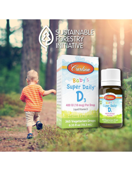 Gotas de Vitamina D3 Carlson para Bebés 400 IU 10.4 ml Gotas de Vitamina D3 Carlson para Bebés 400 IU 10.4 ml