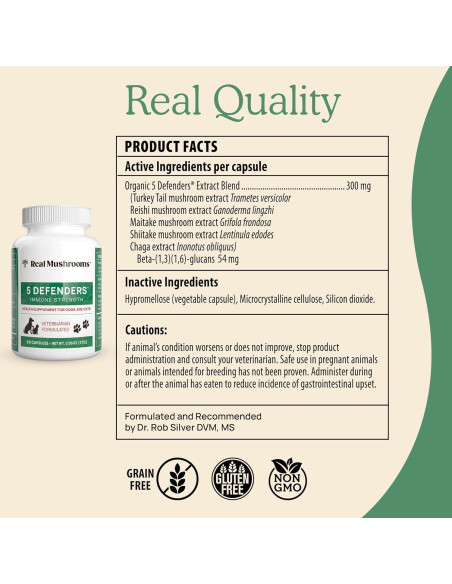 Suplemento Multivitamínico para Mascotas Real Mushrooms 90 Cápsulas Suplemento Multivitamínico para Mascotas Real Mushrooms 90 Cápsulas