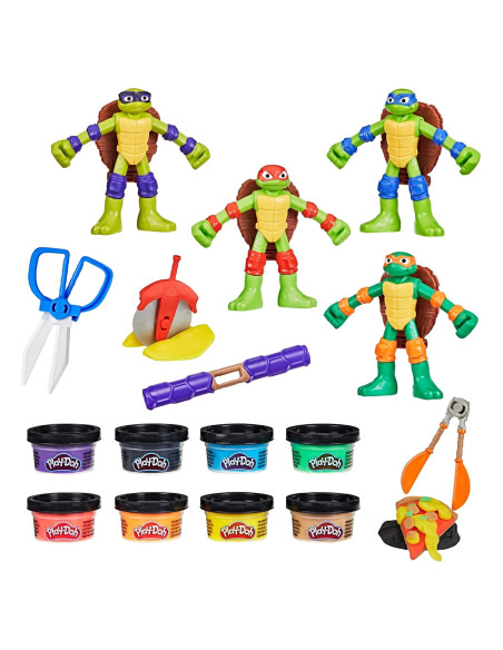 Conjunto Play-Doh Tortugas Ninja 4 Figuras Flexibles 10 cm Conjunto Play-Doh Tortugas Ninja 4 Figuras Flexibles 10 cm