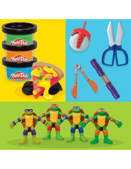 Conjunto Play-Doh Tortugas Ninja 4 Figuras Flexibles 10 cm Conjunto Play-Doh Tortugas Ninja 4 Figuras Flexibles 10 cm