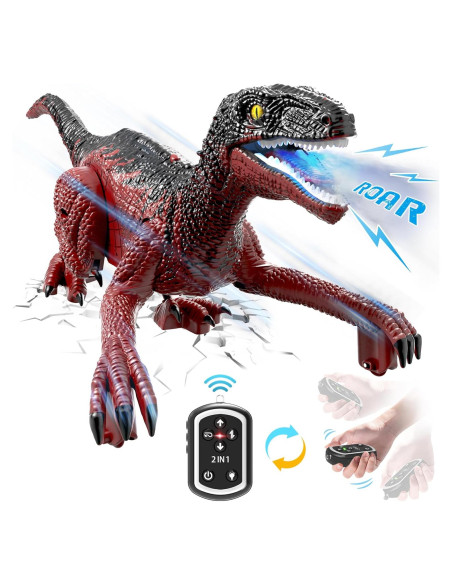 Coche de Dinosaurio RC Eulogia 2 en 1 con Gestos y Sonidos Coche de Dinosaurio RC Eulogia 2 en 1 con Gestos y Sonidos