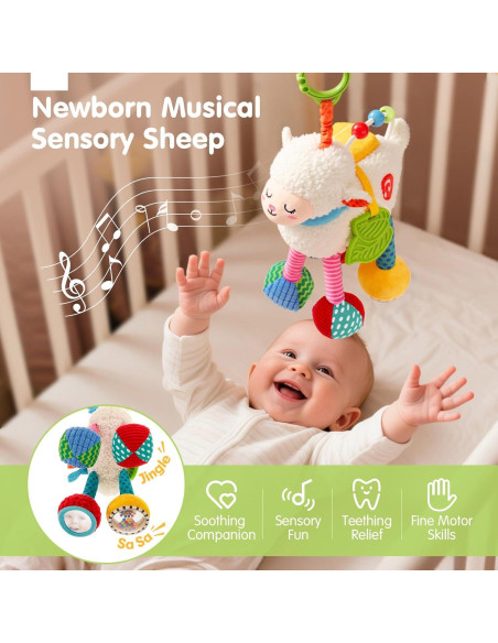 Juguete Sensorial para Bebés Hahaland Cordero Musical 0-6 Meses Juguete Sensorial para Bebés Hahaland Cordero Musical 0-6 Meses