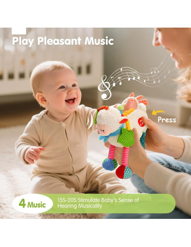 Juguete Sensorial para Bebés Hahaland Cordero Musical 0-6 Meses