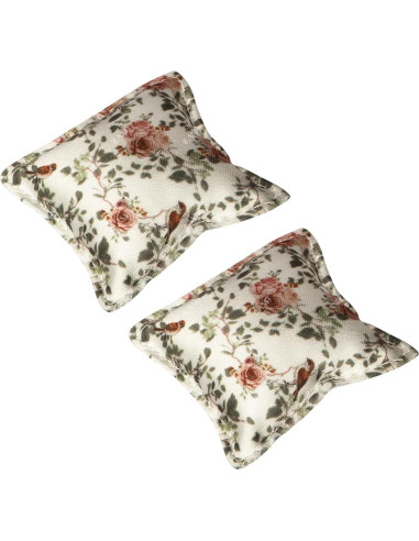 Muebles Miniatura iLAND Sofá Plisado Rosa y Pájaros 2 Pcs