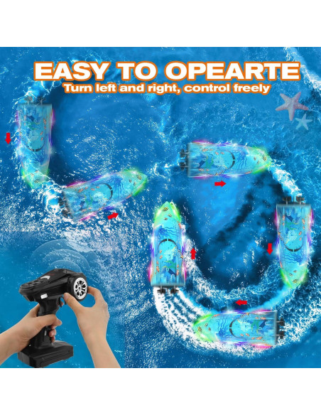 Barco RC Suangrc 918 con Luz LED y Diseño Impermeable Barco RC Suangrc 918 con Luz LED y Diseño Impermeable