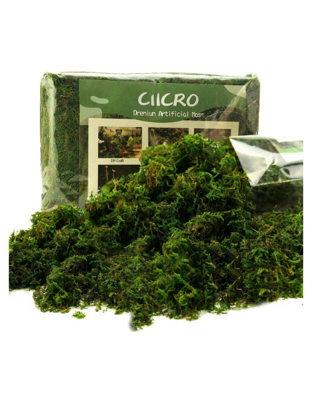 Musgo Artificial Verde Fresco CIICRO 16 Onzas para Decoración Musgo Artificial Verde Fresco CIICRO 16 Onzas para Decoración