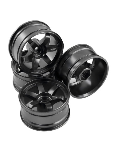Ruedas de Drift 1/10 Chanjorlin Aluminio 4PCS 52mm Negro