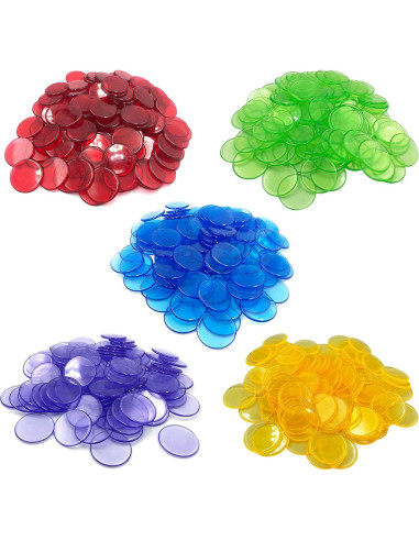 Fichas de Bingo Transparentes Yuanhe 500 Piezas 1.9 cm