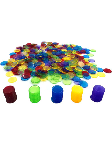 Fichas de Bingo Transparentes Yuanhe 500 Piezas 1.9 cm