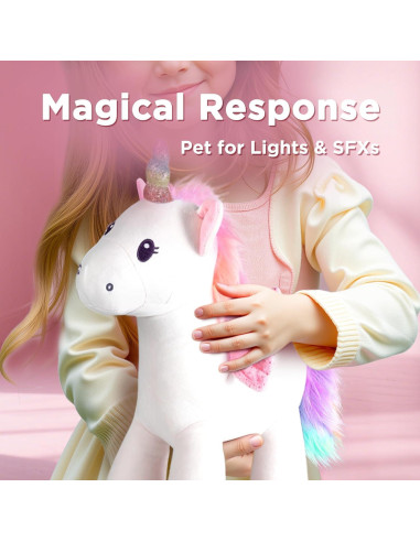 Juguete de Peluche Unicornio Mágico iPlay, iLearn con Control Remoto