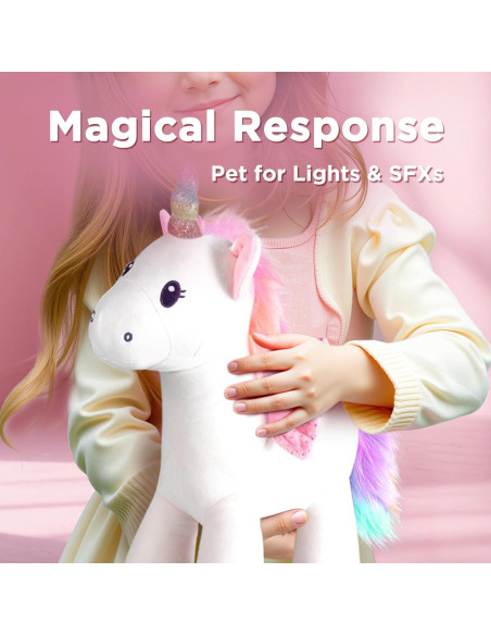 Juguete de Peluche Unicornio Mágico iPlay, iLearn con Control Remoto Juguete de Peluche Unicornio Mágico iPlay, iLearn con Control Remoto