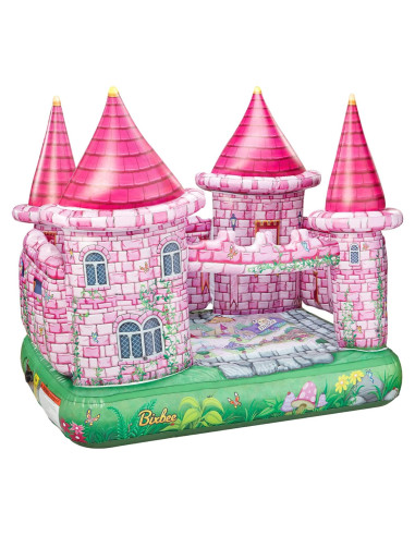 Castillo Inflable Rosa Bixbee para Niños 3+ con Motor 1.52m