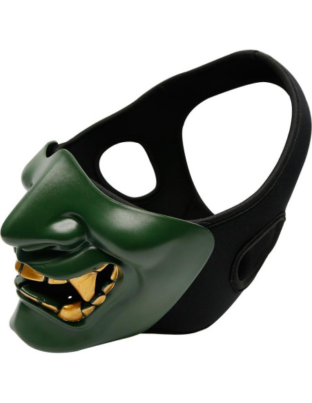 Máscara de media cara AOUTACC Hannya Oni para Airsoft Máscara de media cara AOUTACC Hannya Oni para Airsoft