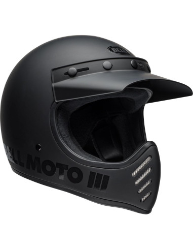 Casco Bell Moto-3 Negro Mate Brillante X-Grande 2.06kg