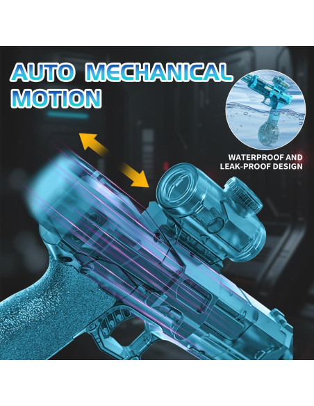 Pistola de Agua Eléctrica ZUANLONG Azul con Luz LED y Alcance 9.75m Pistola de Agua Eléctrica ZUANLONG Azul con Luz LED y Alcance 9.75m