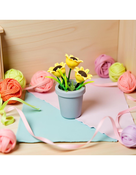 Mini Girasol de Resina Jowxsx para Casa de Muñecas 1/12 Mini Girasol de Resina Jowxsx para Casa de Muñecas 1/12