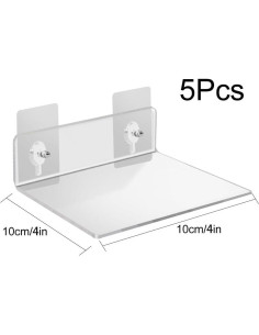 Estante Flotante de Acrílico Transparente CookiBlend 5 Pcs 10x10cm 2
