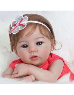 Muñeca Reborn Realista WOOROY 45.72 cm Bebé Niña con Accesorios 2