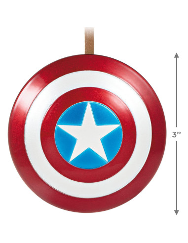 Adorno Navideño Hallmark 2021 Escudo Capitán América Metal