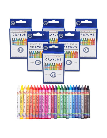 Crayones Color Swell a Granel 6 Paquetes de 24 Colores Crayones Color Swell a Granel 6 Paquetes de 24 Colores