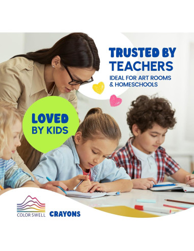 Crayones Color Swell a Granel 6 Paquetes de 24 Colores