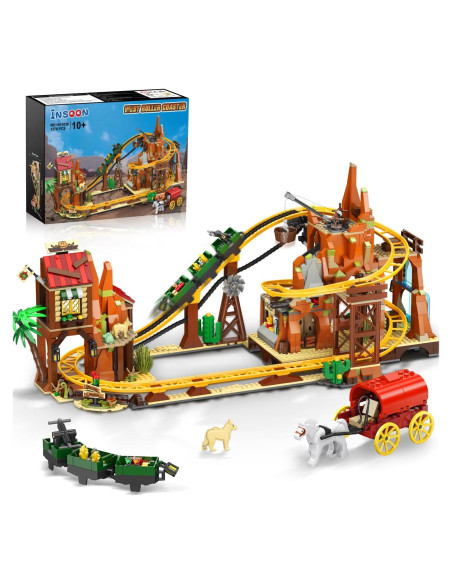 Juego de Construcción Montaña Rusa INSOON 1270PCS para 10+ Juego de Construcción Montaña Rusa INSOON 1270PCS para 10+